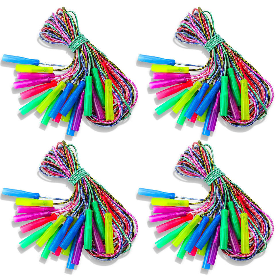 Honoson rainbow jump rope set, 2.4 m length, ideal for group play and outdoors.