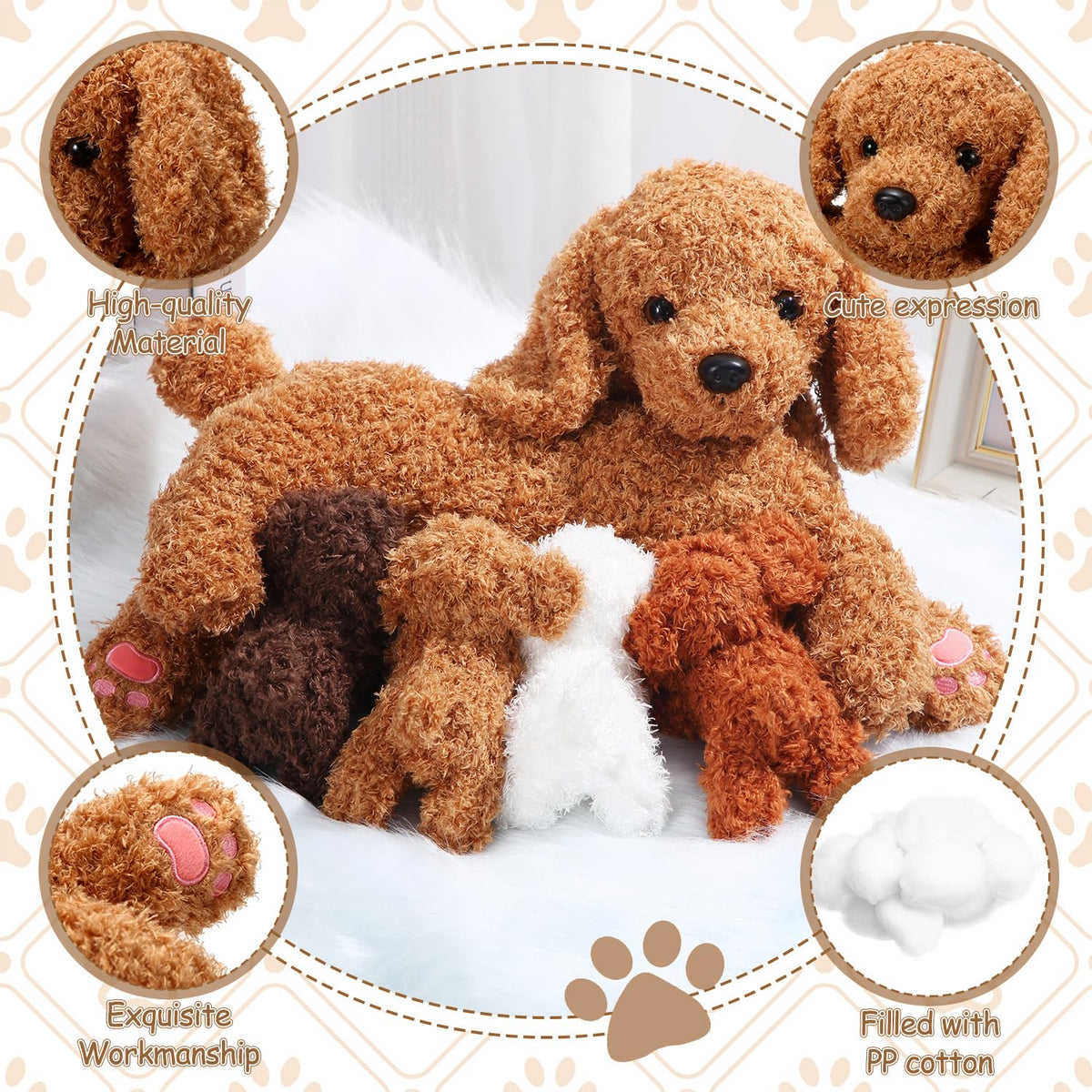 Honoson soft plush fabric delivers a gentle tactile cuddle for kids.