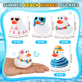 Honoson squeaky bath ducks made of durable rubber.