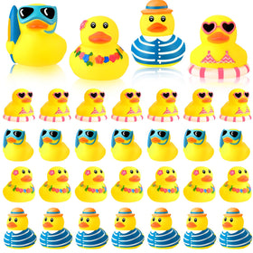 Honoson 72-pack summer beach rubber ducks for playful bath time and decor.