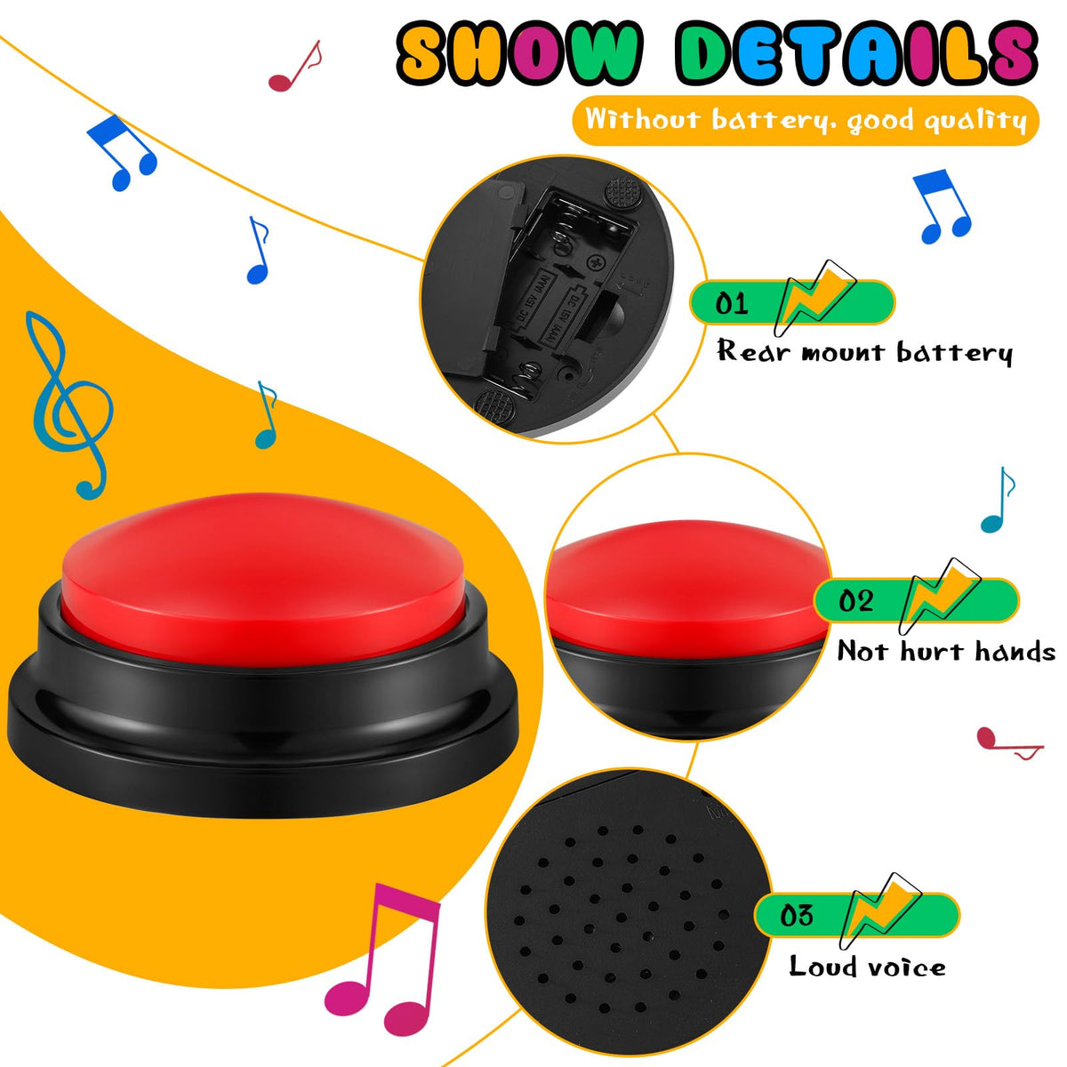 Honoson durable ABS buzzers deliver crisp feedback during group games