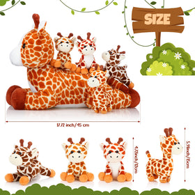 Honoson Valentine Giraffe baby1-zippered-tummy plush ideal for playful storage and hugs.