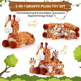 Honoson Valentine Giraffe baby3-zippered-tummy plush brings colorful, friendly decor to rooms.