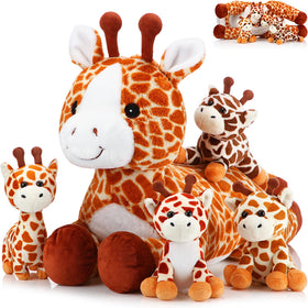 Honoson Valentine Giraffe Mommy 18in plush for cozy bedtime snuggles and comfort.
