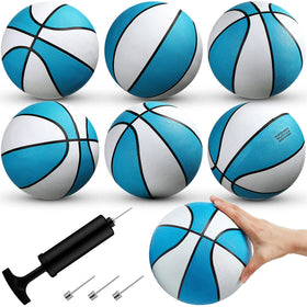 Honoson water basketball front view, blue with black trim, ideal for pool play.