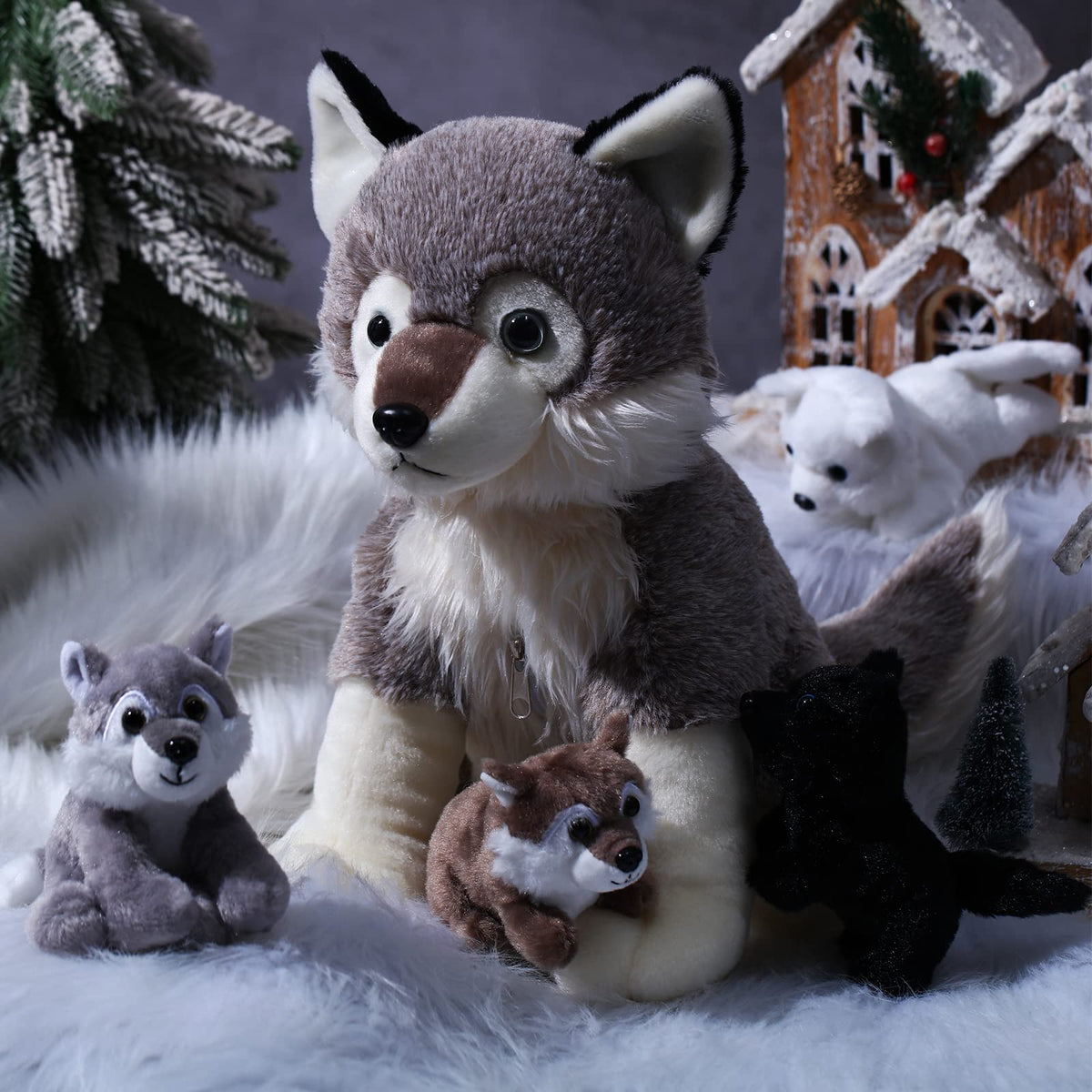 Honoson wolf plush decor; adds charm to child's bedroom and play area