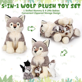 Honoson wolf plush packaging; gift-ready presentation for birthdays and holidays