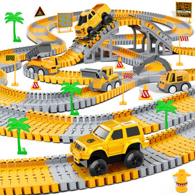 Hony construction race track bridge offers durable, engaging play for young engineers.