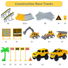 Hony flexible track pieces enable versatile layouts for imaginative play.