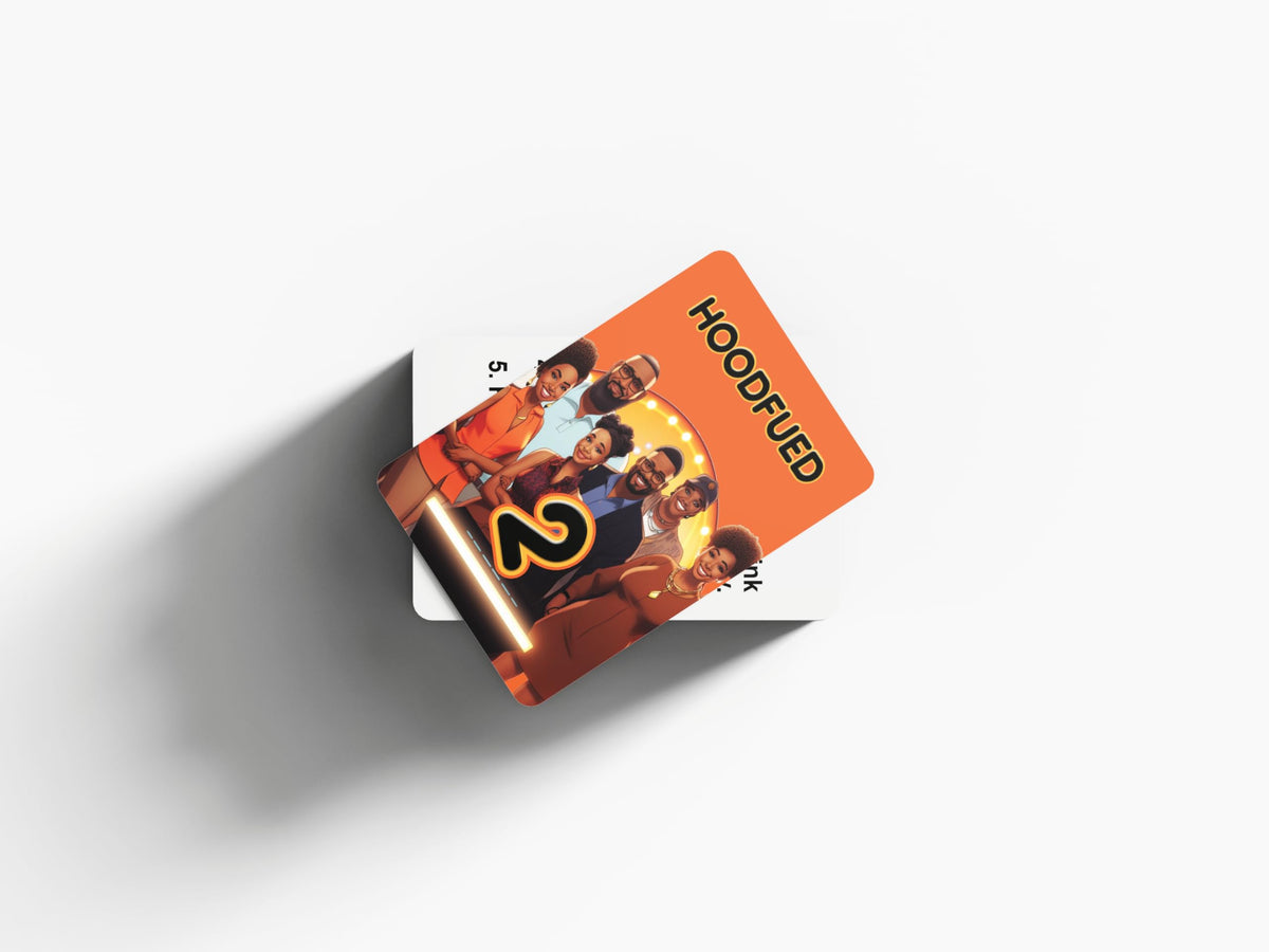 HoodFued 2 packaging makes a gift-ready option for trivia lovers.