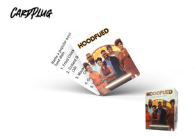 HoodFued family game night setup, easy to set up for gatherings and casual play.