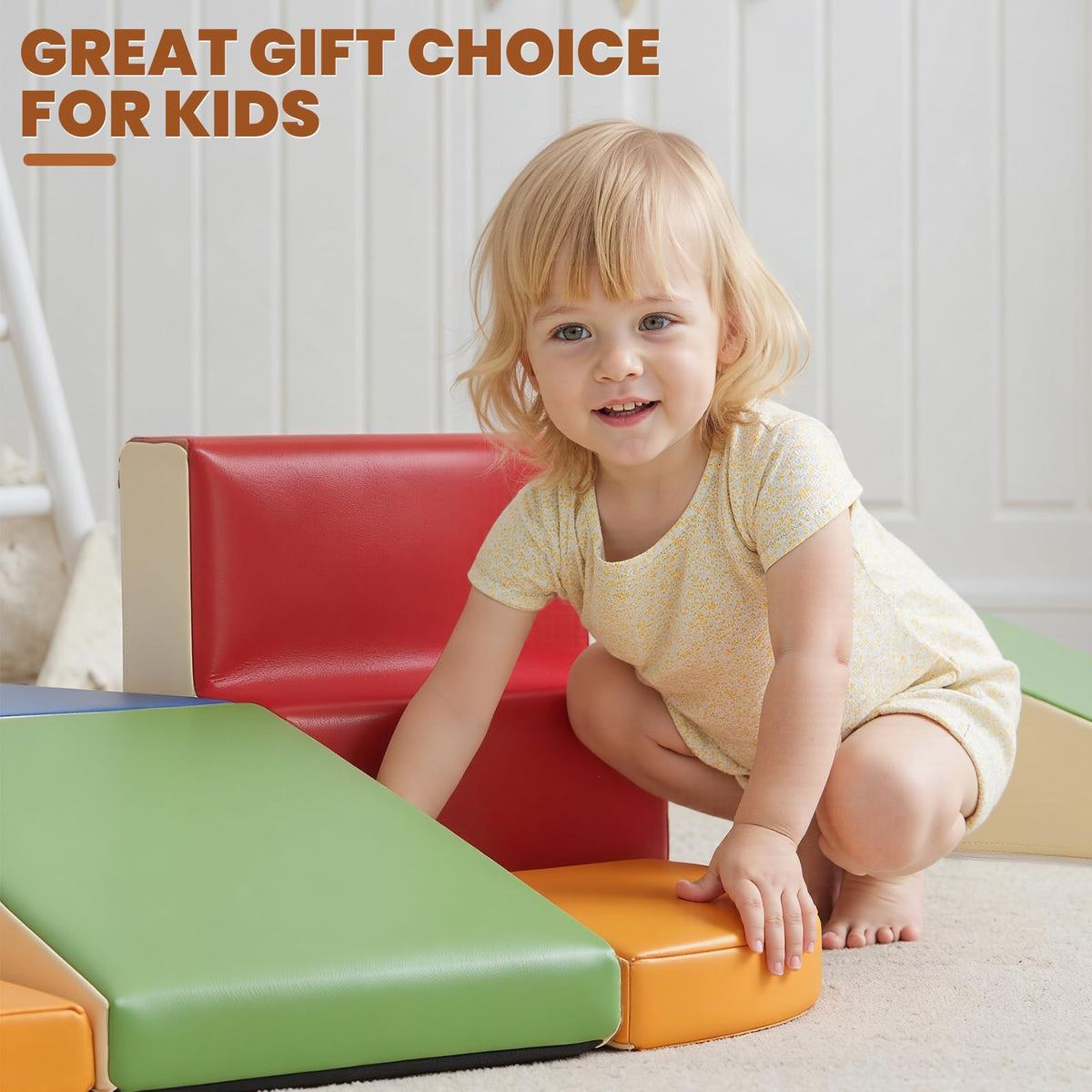 Hoohtoot foam climbing blocks make a thoughtful gift for toddlers.