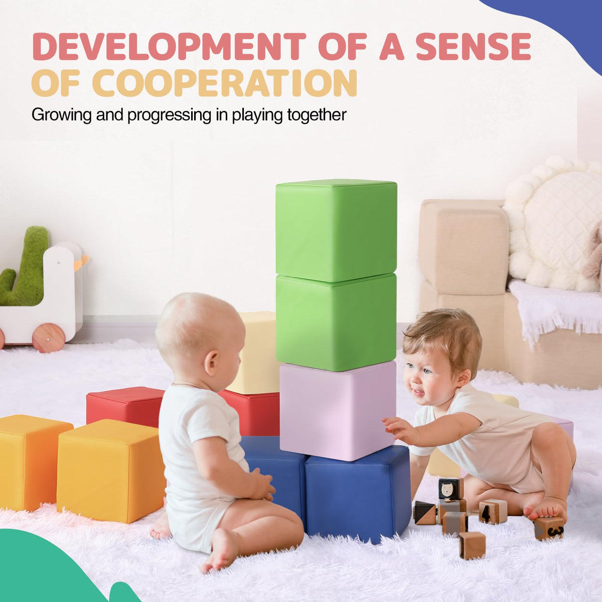 Hoohtoot kids-building-cubes-toddler-friendly encourage early color recognition and spatial exploration.
