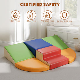 Hoohtoot PU leather climbing set supports toddler motor skills development.