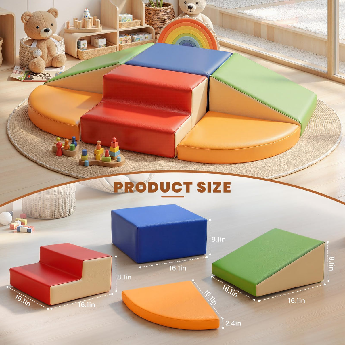 Hoohtoot soft foam blocks inspire baby crawling and safe exploration.