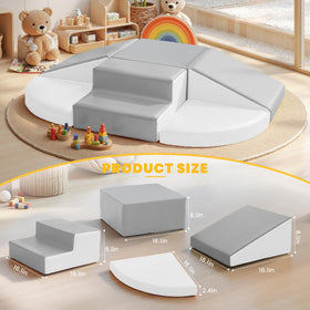 Hoohtoot soft foam blocks stacked to support gentle climbing and crawling.
