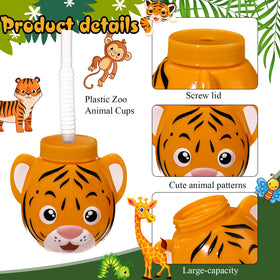 Hoolerry zoo cups featuring lions, safe and reusable for themed gatherings.