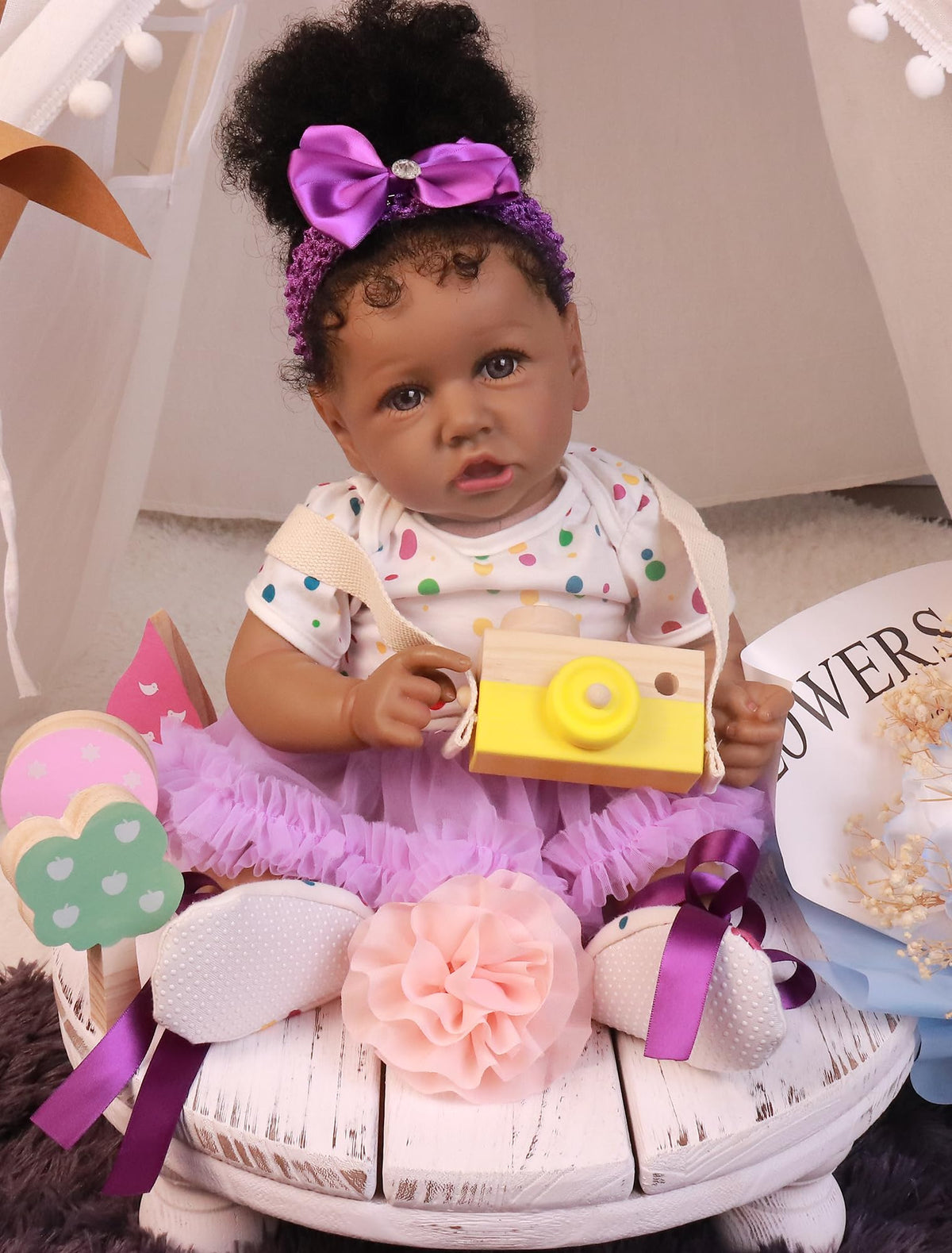 HOOMAI hair-rooted doll for grooming and styling play