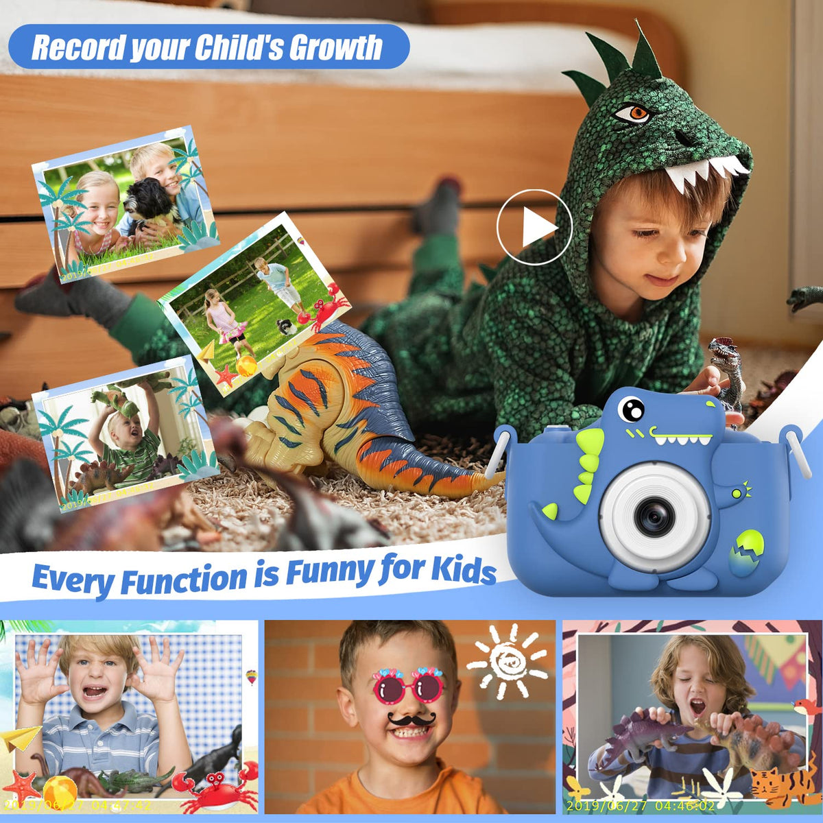 HOOMOON durable dino case protects during outdoor play.