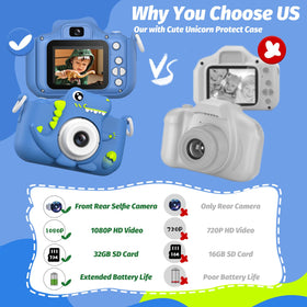 HOOMOON kid camera with lanyard for outdoor use.