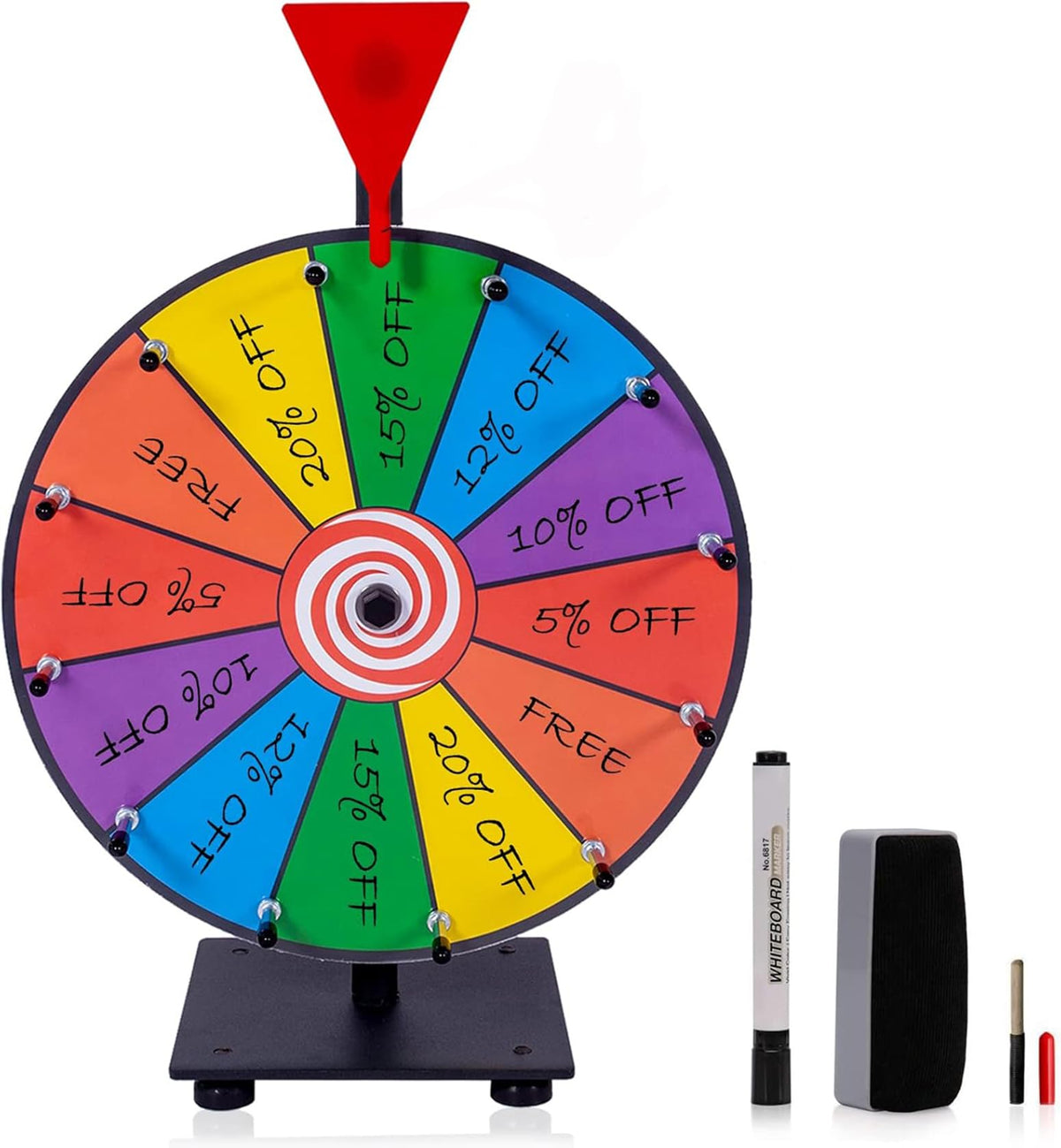 Hooomyai 12-inch prize wheel with color slots for interactive events
