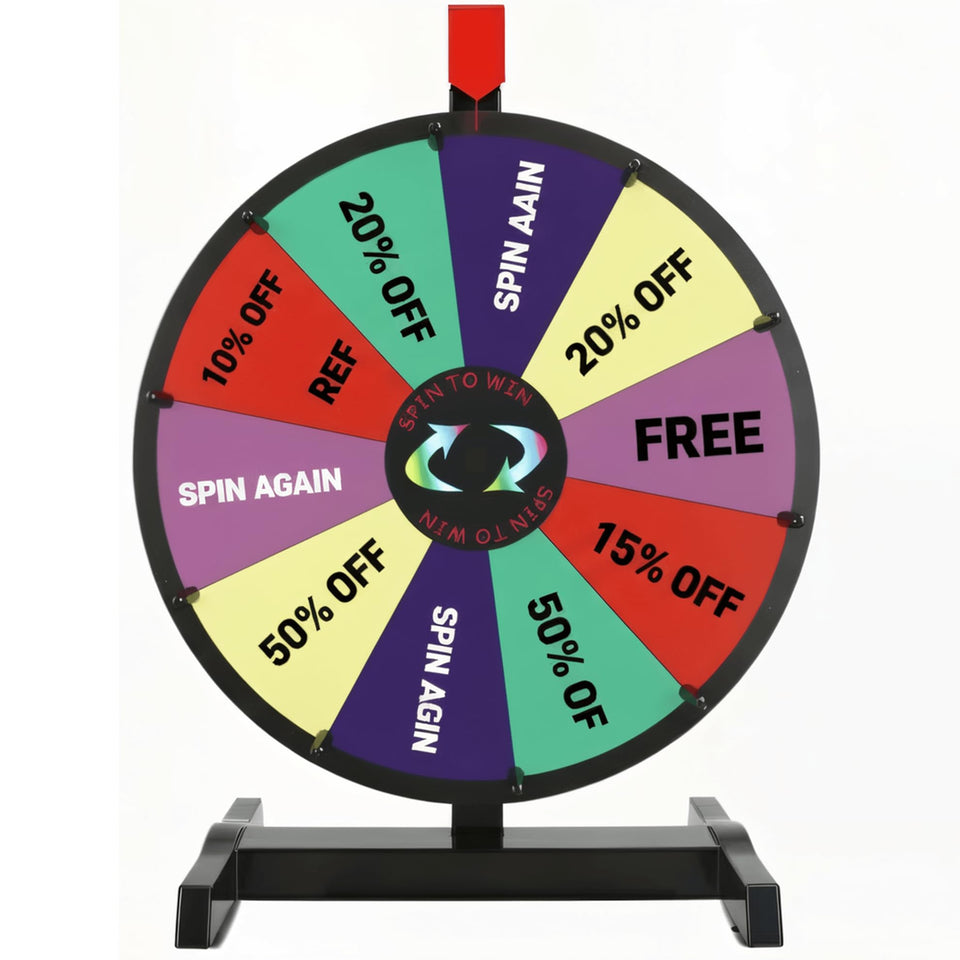 Hooomyai 15-inch prize wheel with 10 slots for classroom activities.
