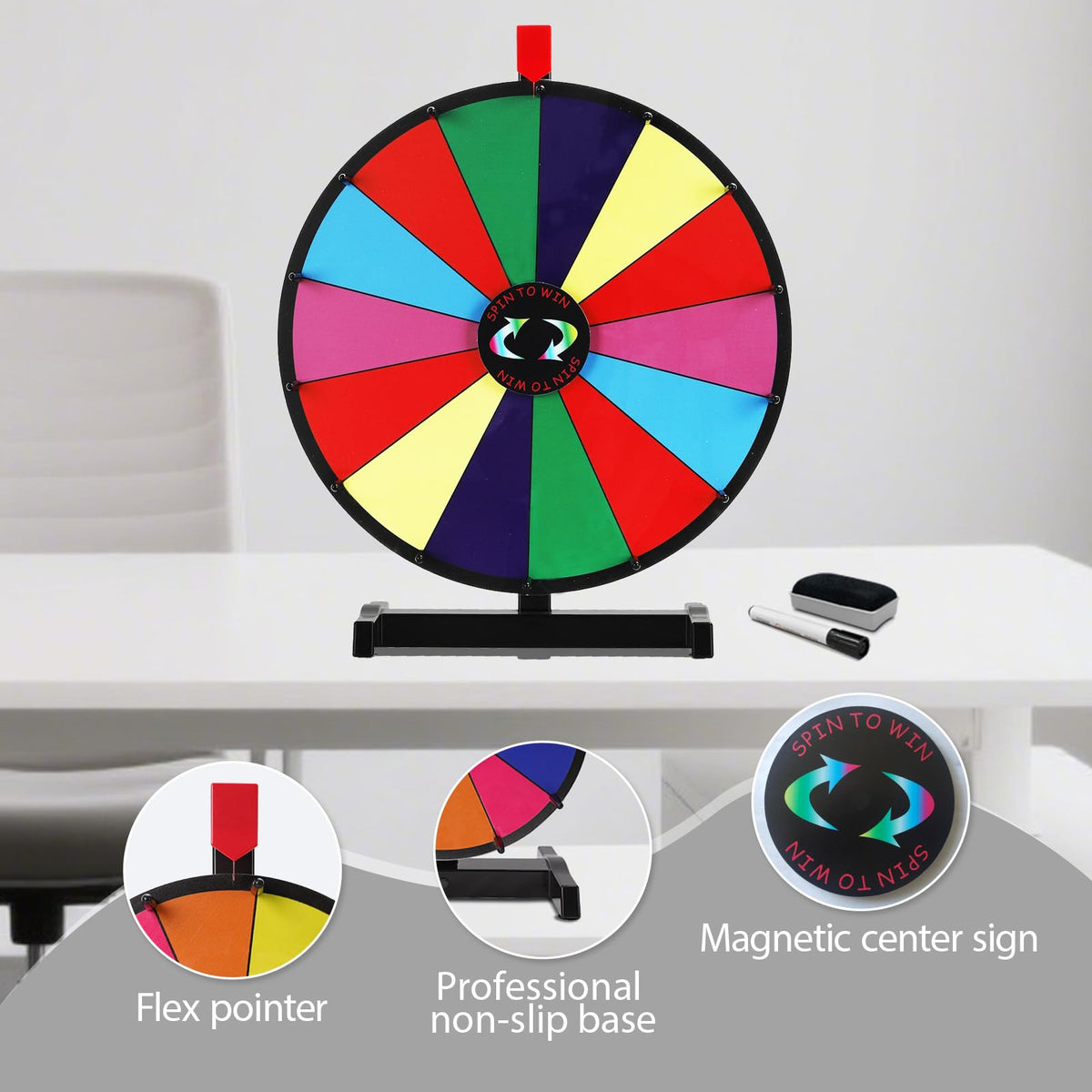 Hooomyai included dry-erase markers and eraser for quick customization