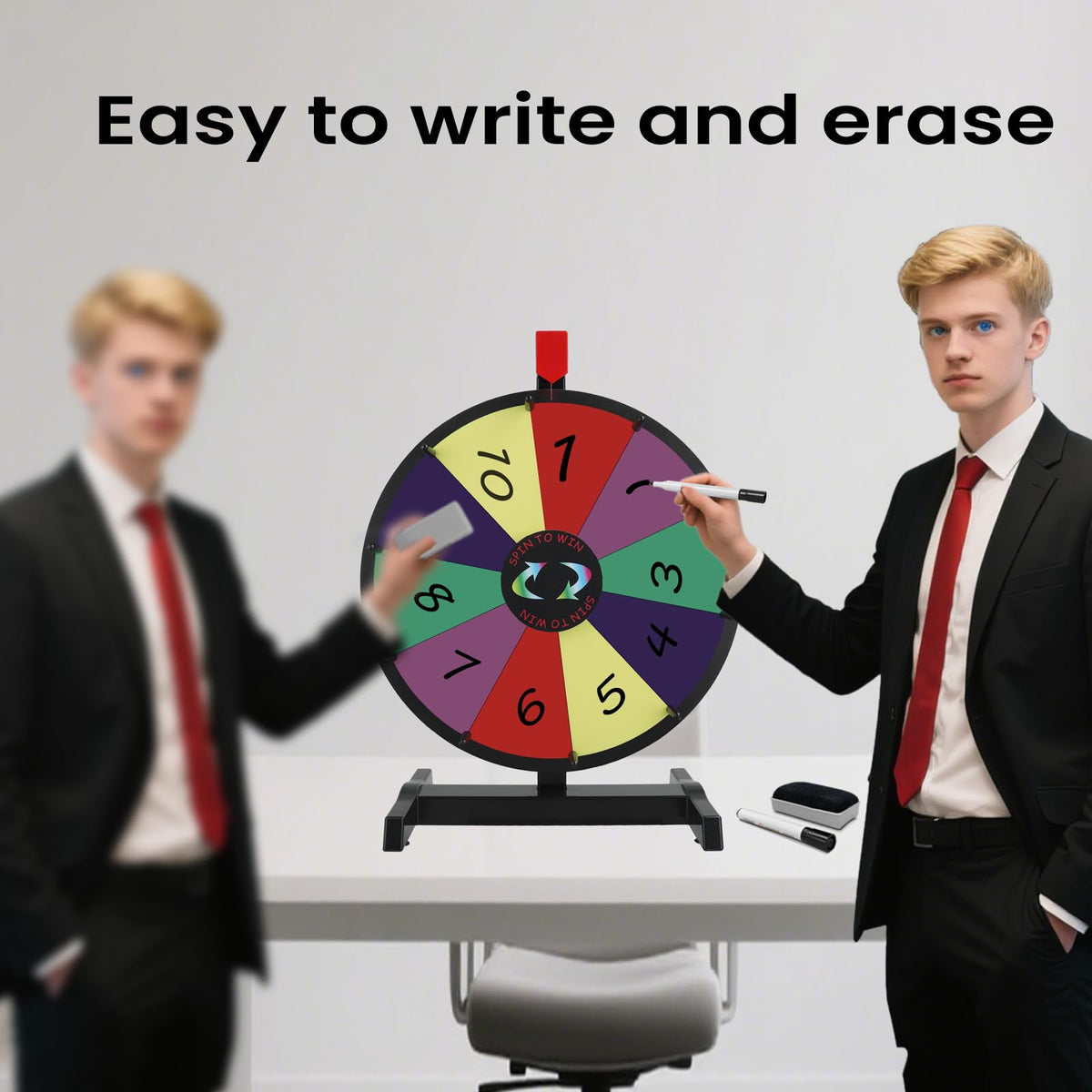 Hooomyai erasable surface with marker for quick prize customization.