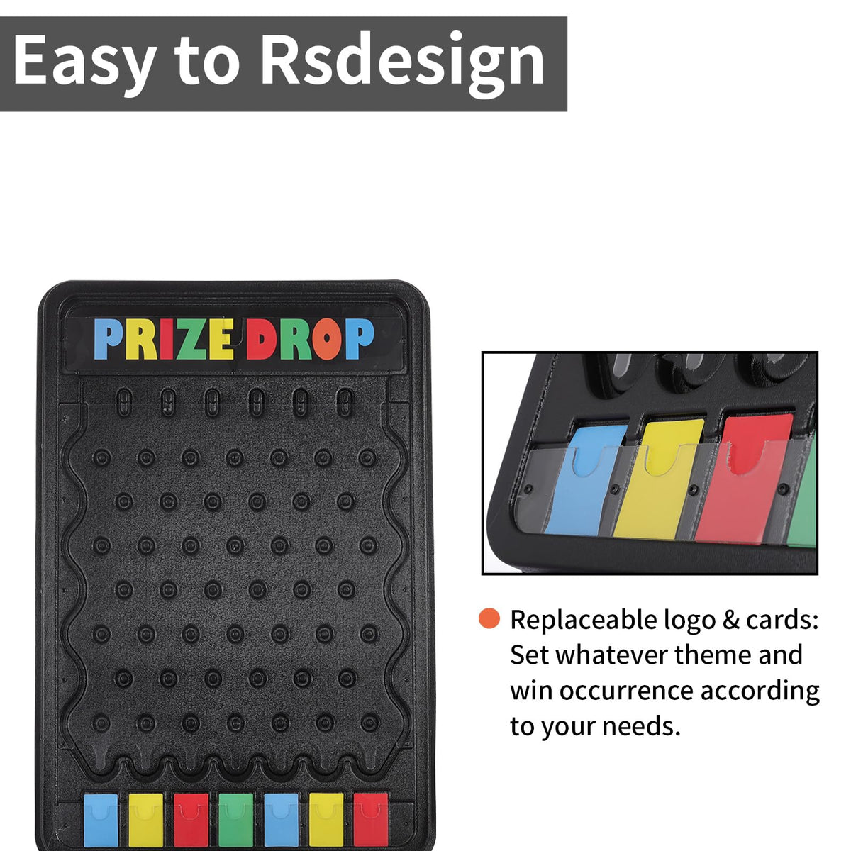 Hooomyai prize drop board logo area highlights branding at events