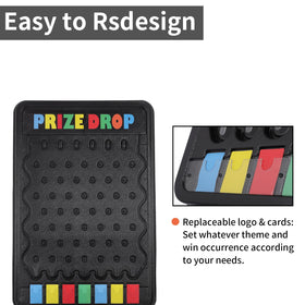 Hooomyai prize drop board logo area highlights branding at events