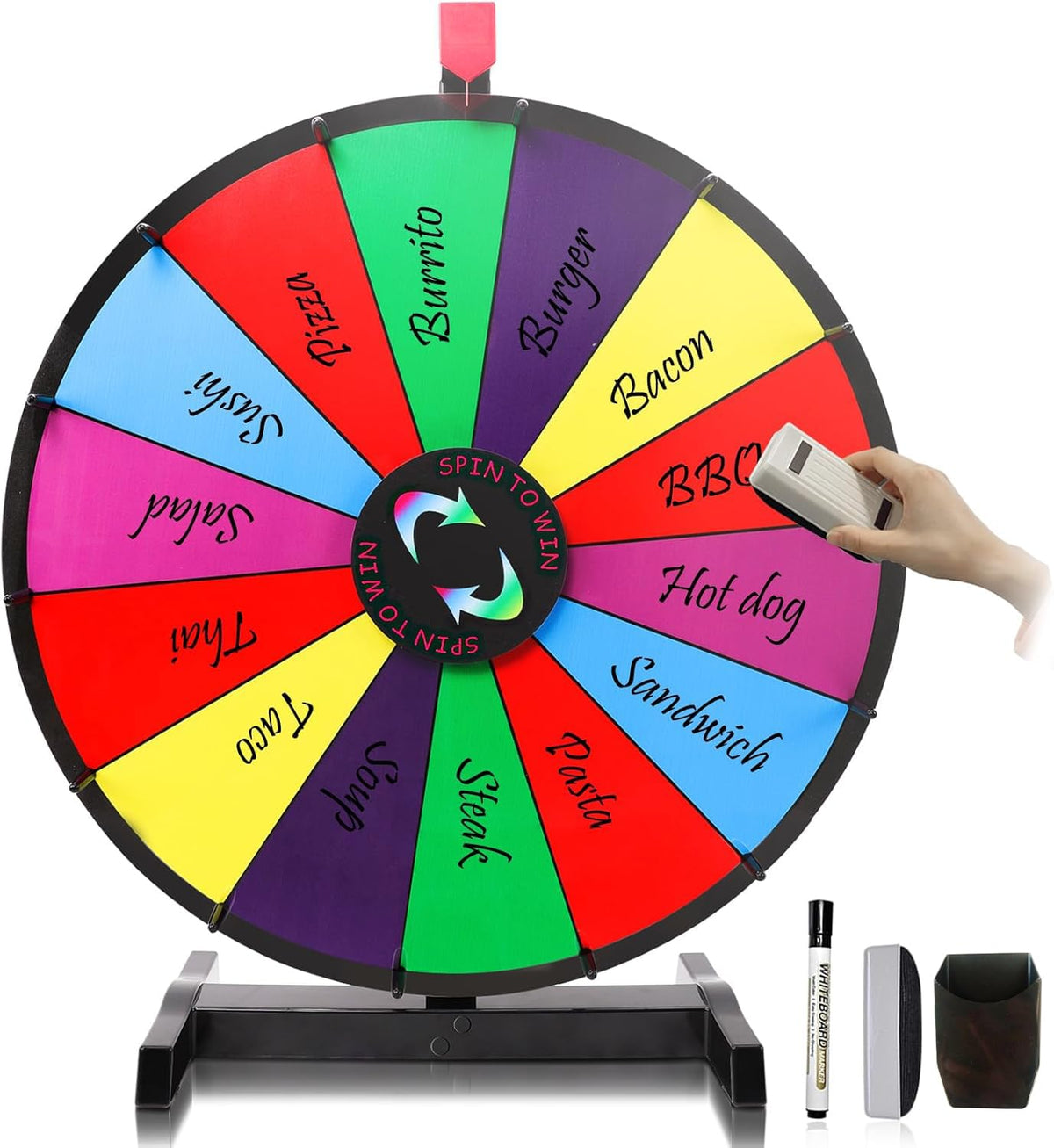 Hooomyai 18-inch prize wheel with color slots for dynamic event engagement