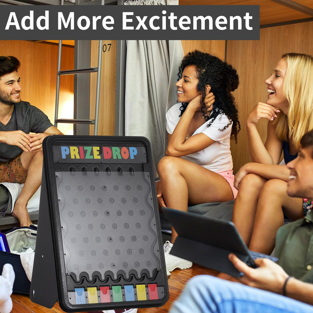 Hooomyai prize drop board with foldable side panels for portable events