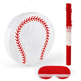 Hooqict Baseball Pinata front view, vibrant colors ideal for party decoration and crowd engagement