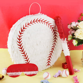 Hooqict Baseball Pinata top opening, easy-fill hole for candies and confetti