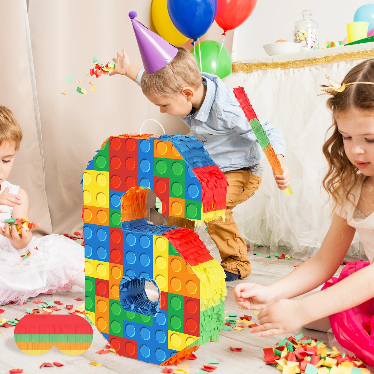 Hooqict Building Block party decor adds color and charm to celebrations