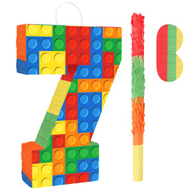 Hooqict Number 7 Pinata in bright colors, ideal as a birthday centerpiece.