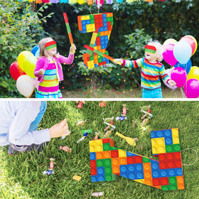 Hooqict pinata size 16-10-3 inches fits ceiling displays.