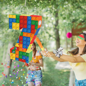 Hooqict pinata stickers decorate the surface with vibrant color.