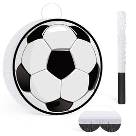 Hooqict soccer pinata ball hanging as festive decor at a party