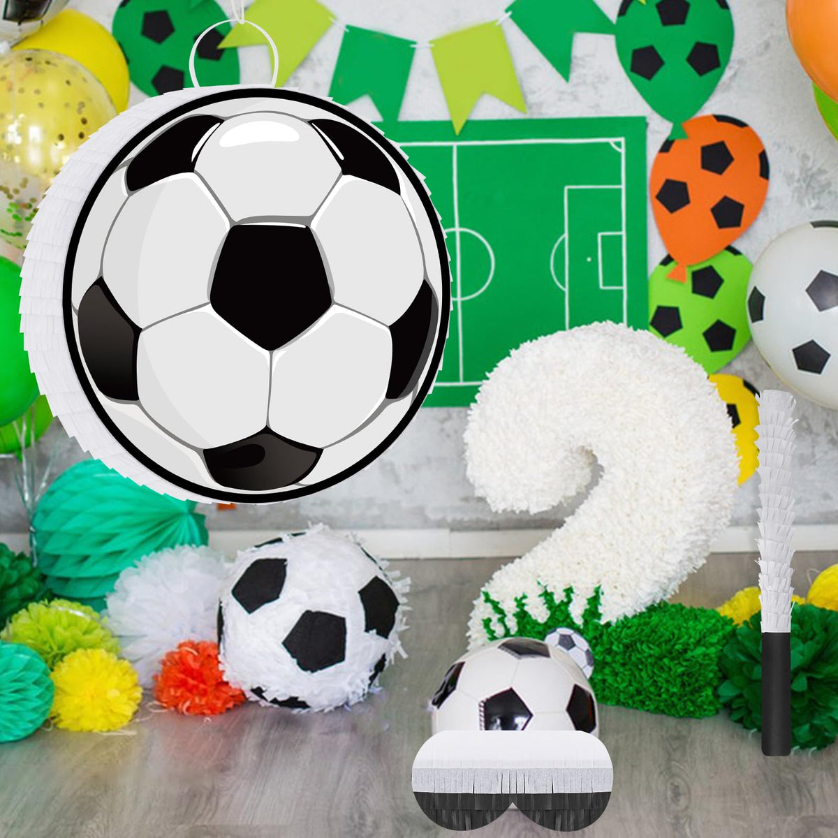 Hooqict colorful soccer pinata brightens kids party decor