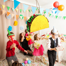 Hooqict taco pinata kit colors and stickers brighten fiesta backdrop