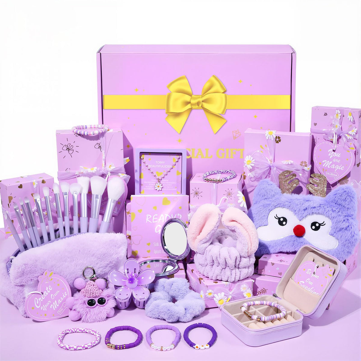 Hoostee gold bow sign on the gift set elevates presentation for gifting.