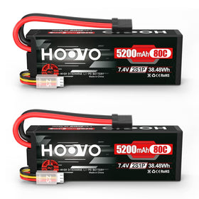HOOVO 2S Lipo Battery hard case protects pack during storage and transport
