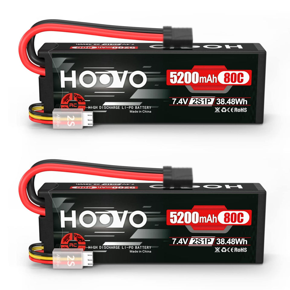 HOOVO 2S Lipo Battery hard case protects pack during storage and transport