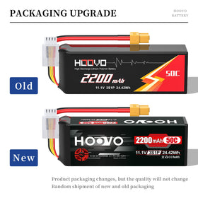 HOOVO 3S LiPo battery in quadcopter application during flight.