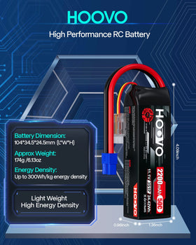 HOOVO dimensions 104x34.5x24.5mm for compact build checks.