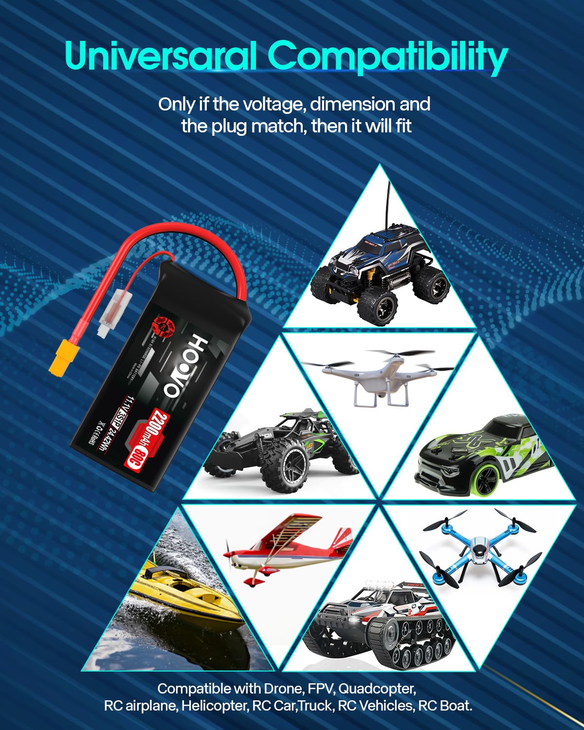 HOOVO two-pack battery set, ready for extended sessions.
