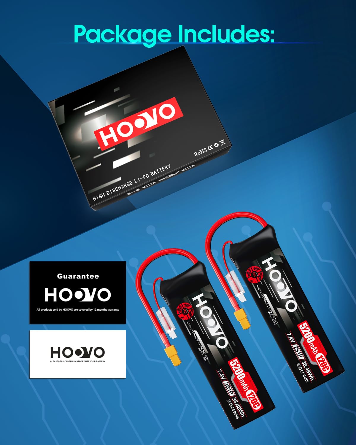 HOOVO two-pack set provides convenience for multiple vehicles.