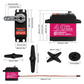 HOOYIJ DS3240MG package contents with arms and accessories