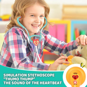 HOPANDOS otoscope toy with light supports realistic patient check-ups.